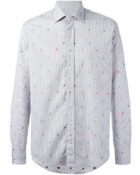 Мужская серая рубашка с принтом от Etro