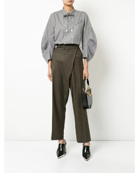 Женская серая рубашка с украшением от Toga Pulla