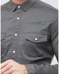 Мужская серая рубашка от Asos
