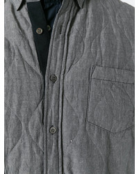 Мужская серая стеганая куртка-рубашка от Sacai