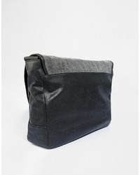 Серая сумка почтальона из плотной ткани от Esprit