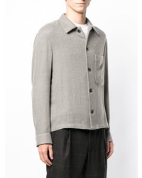 Мужская серая твидовая куртка-рубашка от Barena