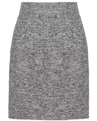 Серая твидовая юбка-карандаш от Dolce & Gabbana