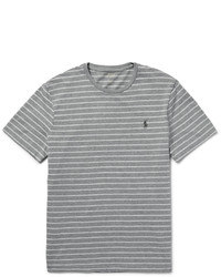 Мужская серая футболка в горизонтальную полоску от Polo Ralph Lauren
