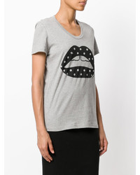 Женская серая футболка в горошек от Markus Lupfer