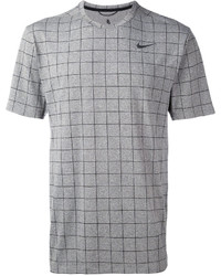 Мужская серая футболка в шотландскую клетку от Nike