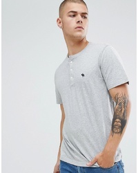 Мужская серая футболка на пуговицах от Abercrombie & Fitch