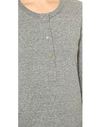 Женская серая футболка на пуговицах от Current/Elliott