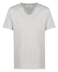 Мужская серая футболка на пуговицах от Zadig & Voltaire