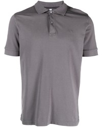 Мужская серая футболка-поло с вышивкой от Sun 68