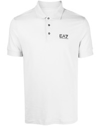 Мужская серая футболка-поло с принтом от Ea7 Emporio Armani