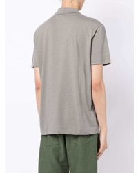 Мужская серая футболка-поло с принтом от Armani Exchange