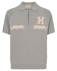 Мужская серая футболка-поло с принтом от HONOR THE GIFT
