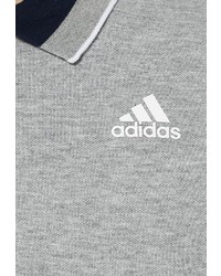 Мужская серая футболка-поло от adidas Performance