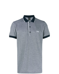 Мужская серая футболка-поло от BOSS HUGO BOSS
