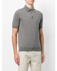 Мужская серая футболка-поло от Dell'oglio