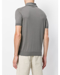 Мужская серая футболка-поло от Dell'oglio