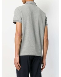 Мужская серая футболка-поло от Moncler