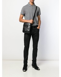 Мужская серая футболка-поло от Saint Laurent