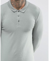 Мужская серая футболка-поло от Asos