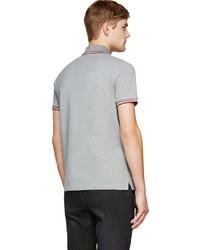 Мужская серая футболка-поло от Moncler