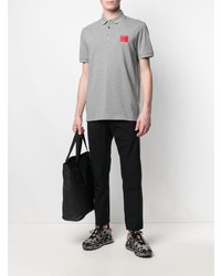 Мужская серая футболка-поло от Hugo