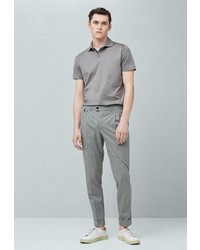 Мужская серая футболка-поло от Mango Man