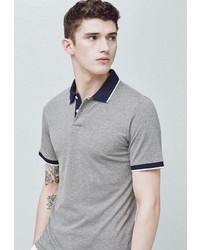 Мужская серая футболка-поло от Mango Man