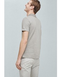 Мужская серая футболка-поло от Mango Man