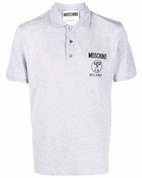 Мужская серая футболка-поло от Moschino