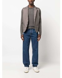 Мужская серая футболка-поло от Corneliani