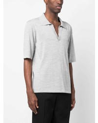 Мужская серая футболка-поло от Saint Laurent
