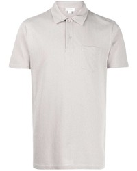 Мужская серая футболка-поло от Sunspel