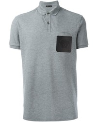 Мужская серая футболка-поло от Versace