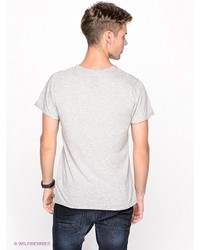 Мужская серая футболка с v-образным вырезом с принтом от Boom Bap Wear