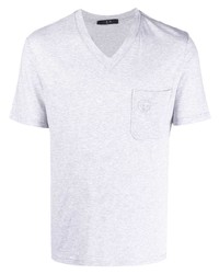 Мужская серая футболка с v-образным вырезом с принтом от IRO