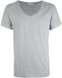 Мужская серая футболка с v-образным вырезом от Acne Studios