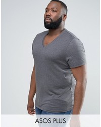 Мужская серая футболка с v-образным вырезом от Asos