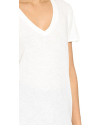 Женская серая футболка с v-образным вырезом от NSF