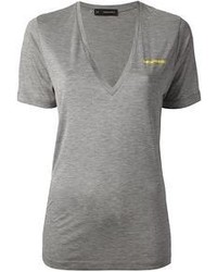 Женская серая футболка с v-образным вырезом от DSquared
