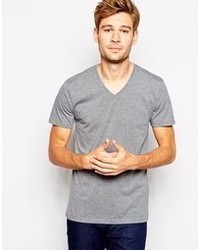Мужская серая футболка с v-образным вырезом от Esprit