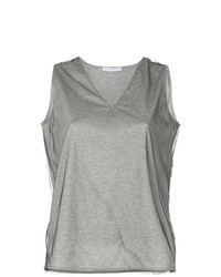 Женская серая футболка с v-образным вырезом от Fabiana Filippi
