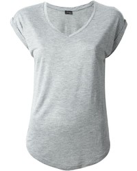 Женская серая футболка с v-образным вырезом от Joseph