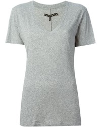 Женская серая футболка с v-образным вырезом от Rag and Bone