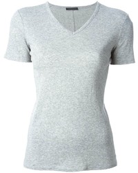 Женская серая футболка с v-образным вырезом от The Row