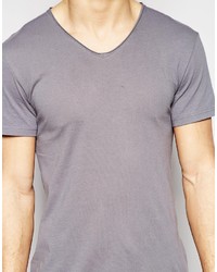 Мужская серая футболка с v-образным вырезом от Esprit