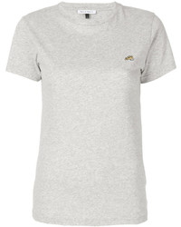 Женская серая футболка с вышивкой от Bella Freud