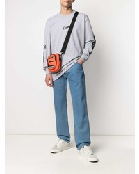 Мужская серая футболка с длинным рукавом с принтом от Carrots