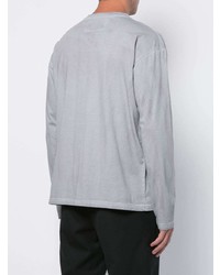 Мужская серая футболка с длинным рукавом с принтом от A-Cold-Wall*