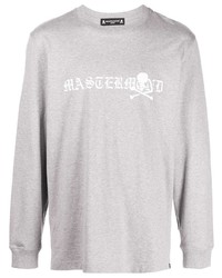 Мужская серая футболка с длинным рукавом с принтом от Mastermind World